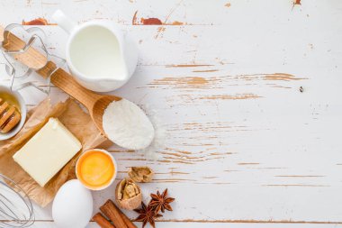 Pişirme - maddeler süt, tereyağı, yumurta, un, buğday