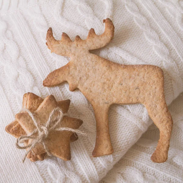 Galletas de Navidad de roble y estrella — Foto de Stock