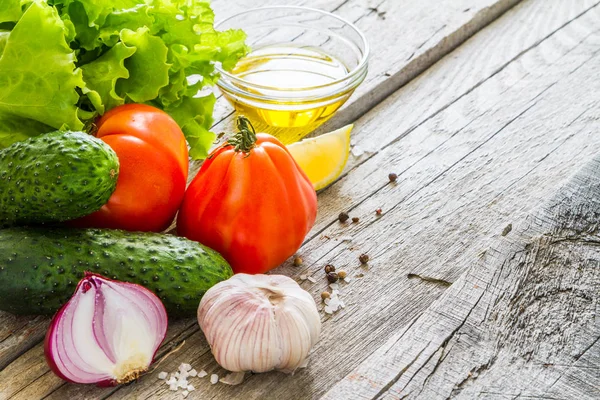 Ingredientes de ensalada griega —  Fotos de Stock