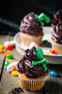 Cadılar Bayramı stil tatlılar - cupcakes