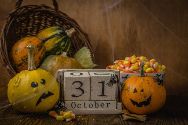 Cadılar Bayramı kavramı - kabaklar ve sembolleri