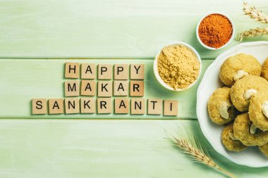 Makar Sankranti festival kartı - semboller