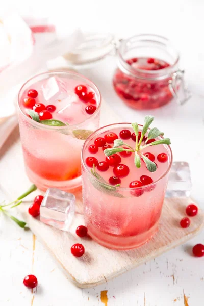 Cranberry and sage cocktail, drinking vinegar