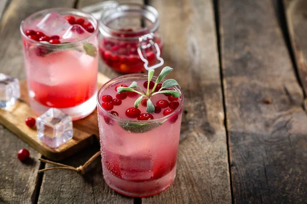 Cranberry and sage cocktail, drinking vinegar