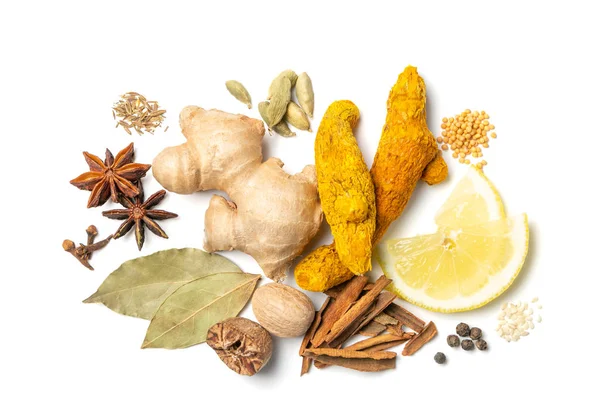A hagyományos indiai fűszerek kiválasztása — Stock Fotó