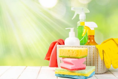 Bahar temizlik ürünleri, temizlik kavramı - eldiven