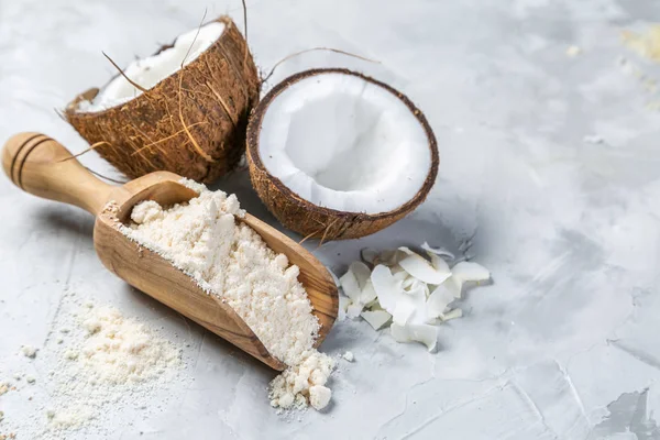 Concepto sin gluten - harina de coco —  Fotos de Stock