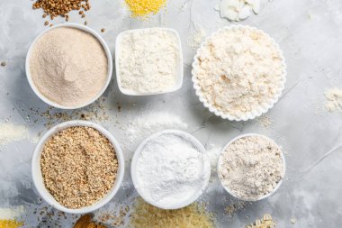 Gluten ücretsiz kavramı - alternatif un ve malzemeler