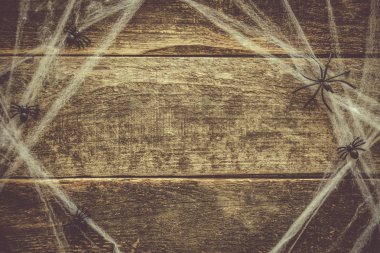 Cadılar Bayramı arka plan - ahşap masada web