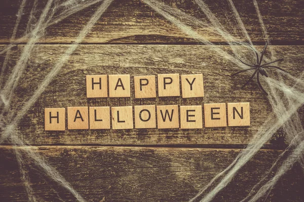 Cadılar Bayramı arka plan - ahşap masada web