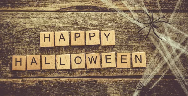 Cadılar Bayramı arka plan - ahşap masada web