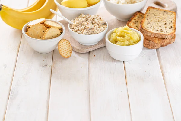 Selección de alimentos para consumir mientras la diarrea — Foto de Stock