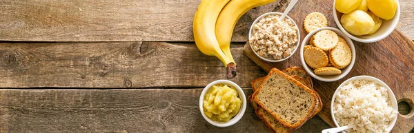 Selezione di alimenti da consumare durante la diarrea — Foto Stock