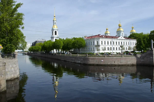 St. Petersburg, Kryukov kanal, çan kulesi kilise St. Nicholas Katedrali'nin panoramik