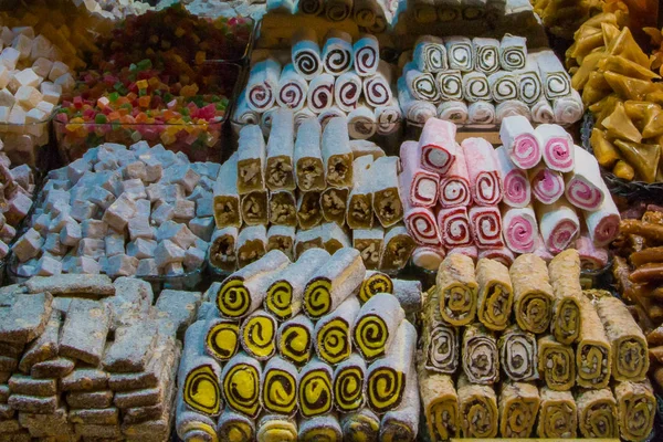 Turcos Têm Uma Grande Variedade Doces Suas Artes Culinárias Algumas — Fotografia de Stock