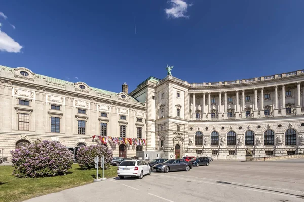 Heldenplatz e Hofburg em Viena . — Fotografia de Stock