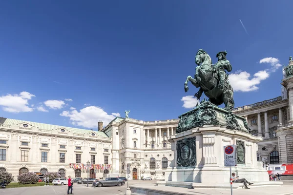 Heldenplatz e Hofburg em Viena . — Fotografia de Stock