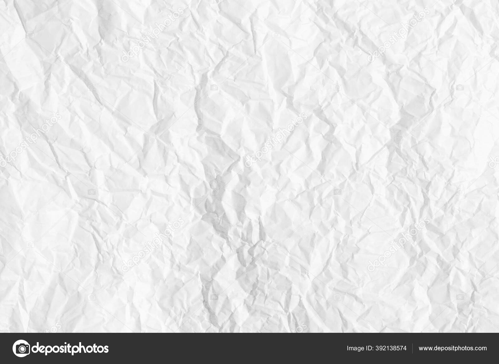 Texture Crumpled White Parchment Paper Abstract Background Design Blank