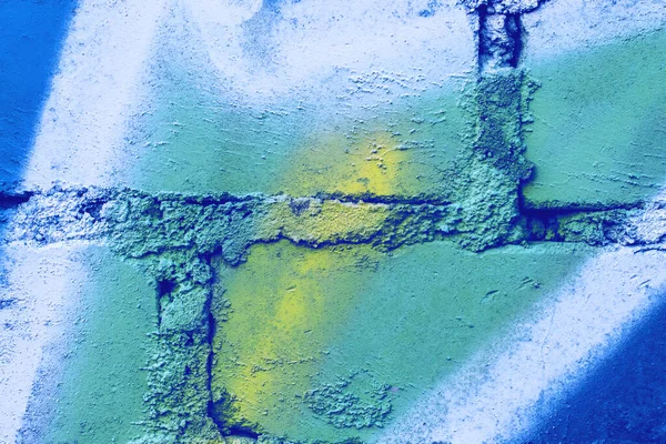 Фрагмент Кольорового Графіті Намальованого Цегляній Стіні Текстура Абстрактний Фон Дизайну — стокове фото