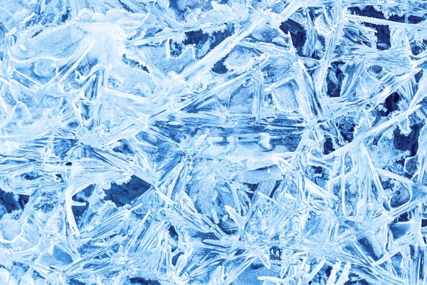 Jég Textúrája Télen Absztrakt Háttér Design Fényképezett Közelkép Olvadó Vagy — Stock Fotó