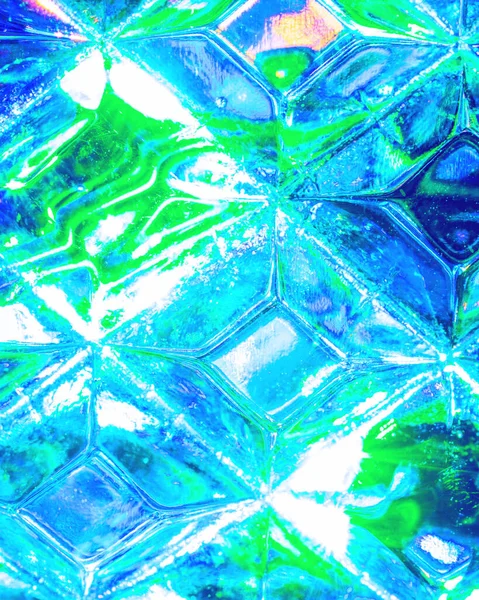 Luci Ghirlanda Riflesse Nel Cristallo Texture Luminosa Sfondo Astratto Design — Foto Stock