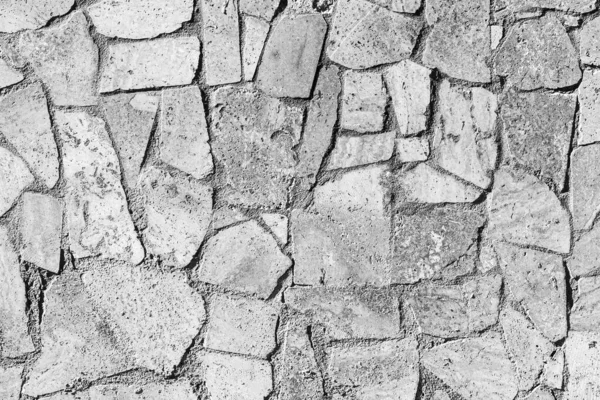 Zwart Witte Textuur Van Een Stenen Muur Abstracte Achtergrond Voor — Stockfoto