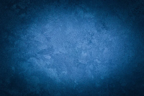Синя Декоративна Штукатурна Текстура Віньєткою Абстрактний Гранжевий Фон Копією Простору — стокове фото