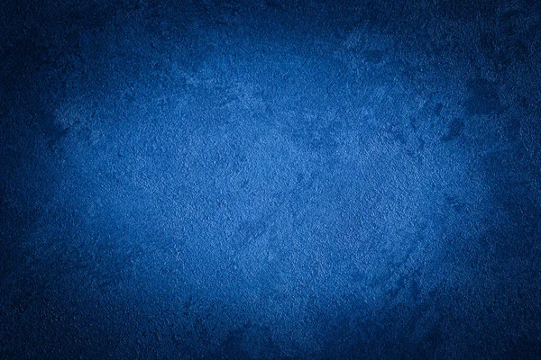 Niebieski Tynk Dekoracyjny Tekstury Winietą Streszczenie Grunge Tła Miejsca Kopiowania — Zdjęcie stockowe