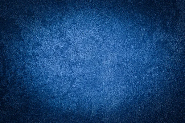 Blue Decorative Plaster Texture Vignette Abstract Grunge Background Copy Space — Stock Photo, Image