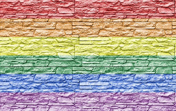 Rainbow Lgbtq Gay Pride Flag Decorative Tiles Texture Abstract Background — Stock Photo, Image