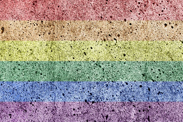 Rainbow Lgbtq Gay Pride Grunge Flag Concrete Wall Texture Abstract — Stock Photo, Image