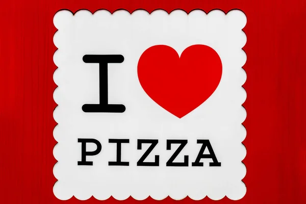 Russland Kaluga September 2020 Ich Liebe Das Pizza Logo Auf — Stockfoto