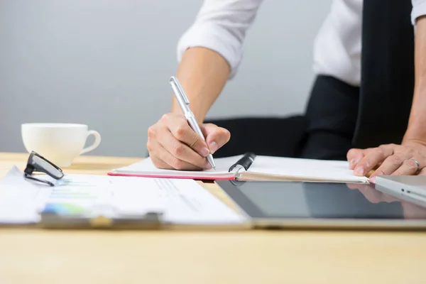 Business Writing Marketing Plan Pen Notebook Office — Stock Photo, Image