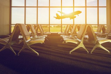 Havaalanından uçağa terminal görüntülemek