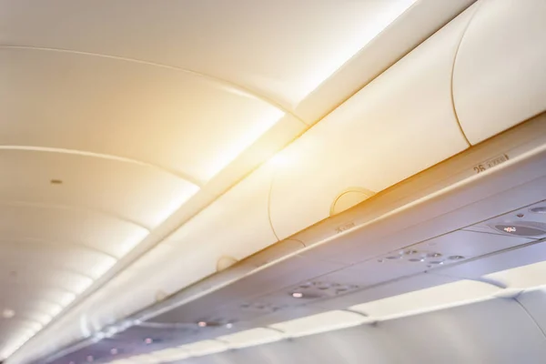Detailní Záběr Interiéru Kabiny Letadla — Stock fotografie