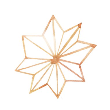 Beyaz arkaplanda izole edilmiş yıldız suluboyası çizimi. Noel ağacı süslemesi. Kutlama elementi. Yeni yıl, kış, mevsim, sembol. Koleksiyon defterinde, çıktıda, kartpostalda, oplikasyonda, kapakta, vb..