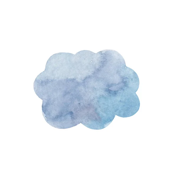 Rajz Sokszínű Akvarell Felhők Egy Fehér Háttér Absztrakt Folt Felhő — Stock Fotó