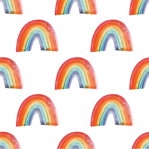 Nahtloses Muster Mit Aquarell Regenbogen Symbol Lgbt Für Druck Tapete — Stockfoto