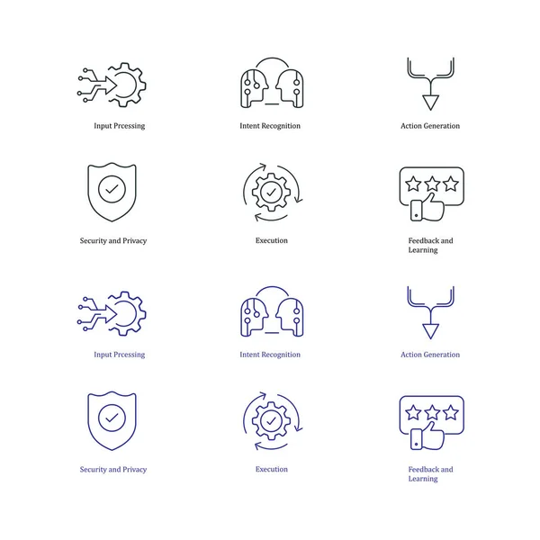 Transformative Action Icon Set Optimieren Sie Ihr Workflow Vektor Design — Stockvektor