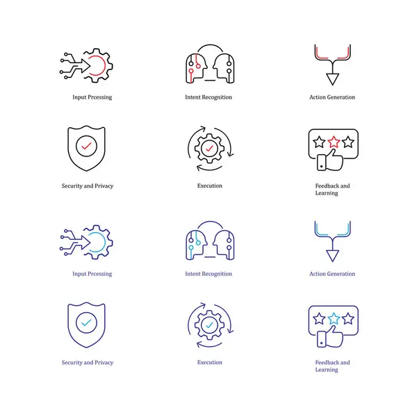 Action Transformer Symbol Pack Vector Design Verbessern Sie Ihre Operationen — Stockvektor