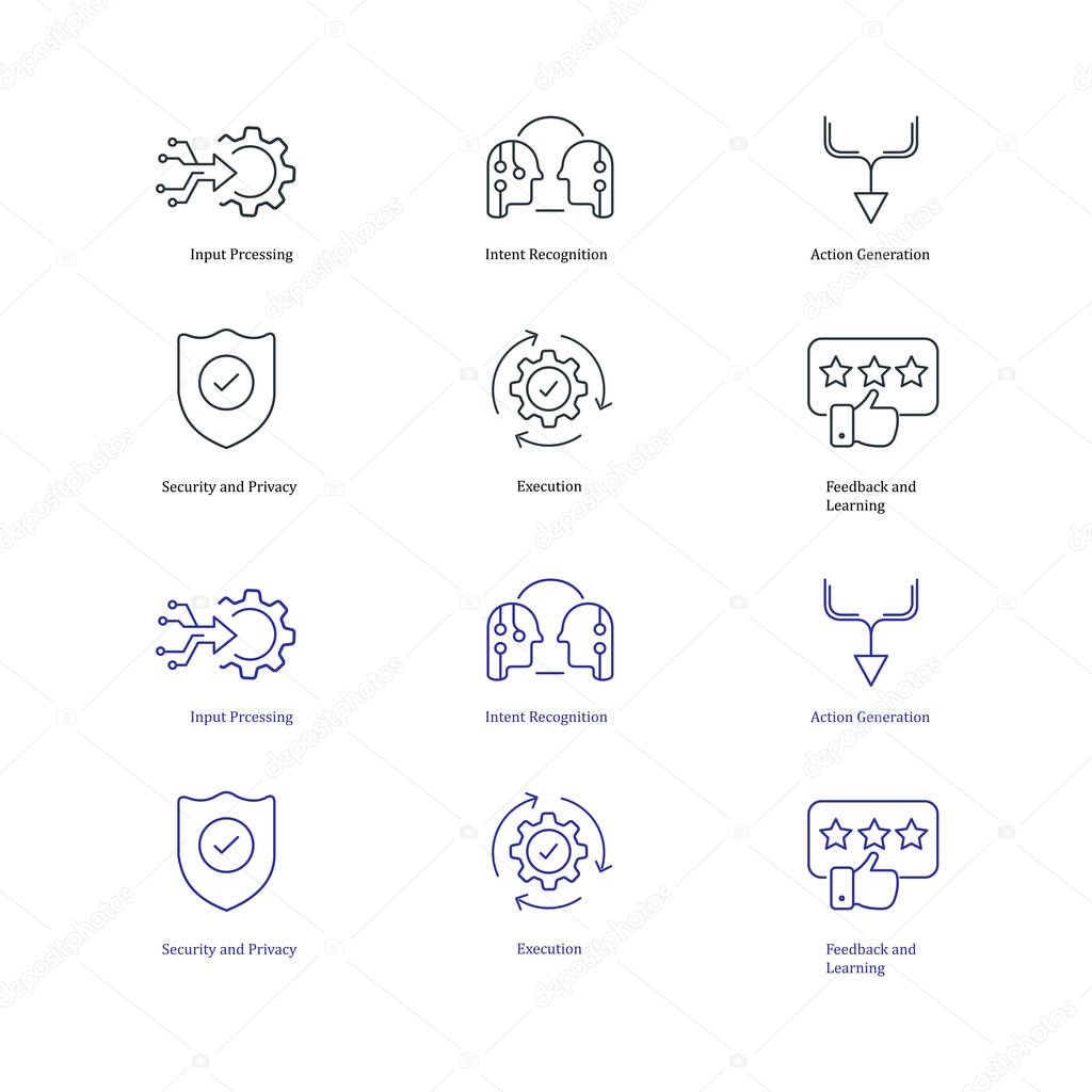 Transformative Action Icon Set: Streamline Your Workflow Vector Design