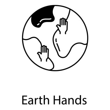 Dünya 'yı Destekleyen Eller Eko-Bakım Vektörü İllüstrasyon Simgesi Tasarımı