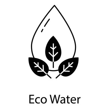 Eko Su Kaynağı Vektör İllüstrasyon Gezegen Koruması için Simge Tasarımı