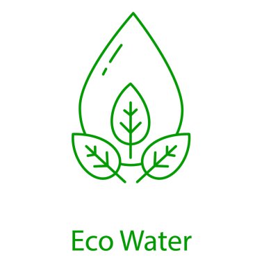 Suyu Kaydet Eko Vektör İllüstrasyon Temiz Ortam İçin Simge Tasarımı