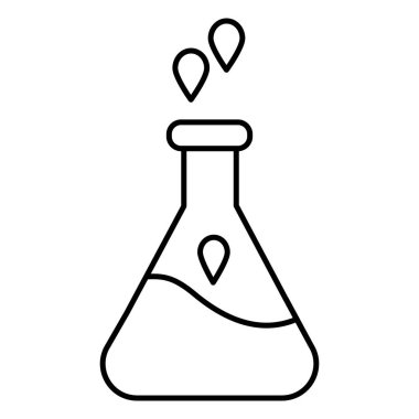 Düşürme Vektörü İllüstrasyon Simgesi Tasarım Konsepti ile Tıbbi Deney Şişesi
