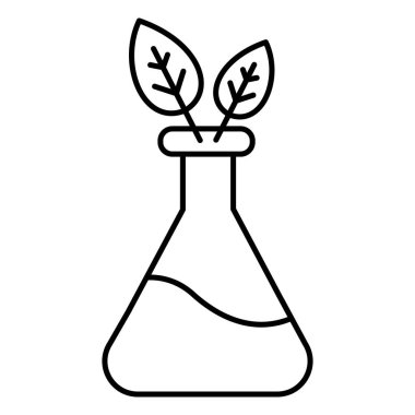 Laboratuvar Şişesi Kimyasal Deney Vektörü İllüstrasyon Sağlık Hizmetleri Çalışması Tasarımı