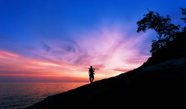 Professional Photography Stones Sunset Sunrise Dramatic Sky Tropical Sea Phuket — Stock Photo, Image