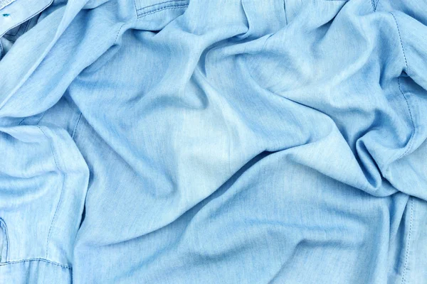 Azul Camiseta Jean Ropa Textura Fondo — Foto de Stock