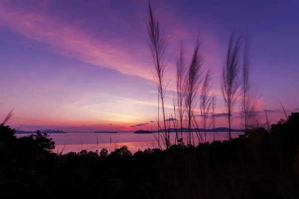 Mooie Dramatische Hemel Zonsopgang Zonsondergang Zee Phuket Thailand — Stockfoto