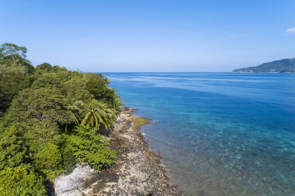 Schöne Tropische Meer Sommer Saison Bild Von Luftbild Drohnenschuss Hochwinkel — Stockfoto